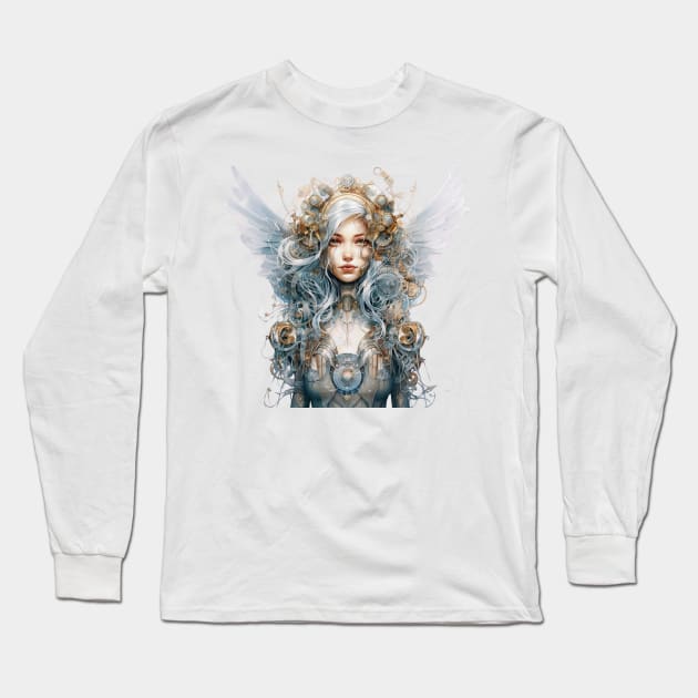 Steampunk Angel #2 Long Sleeve T-Shirt by Chromatic Fusion Studio